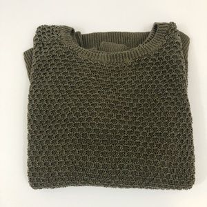 LOFT linen cable knit sweater